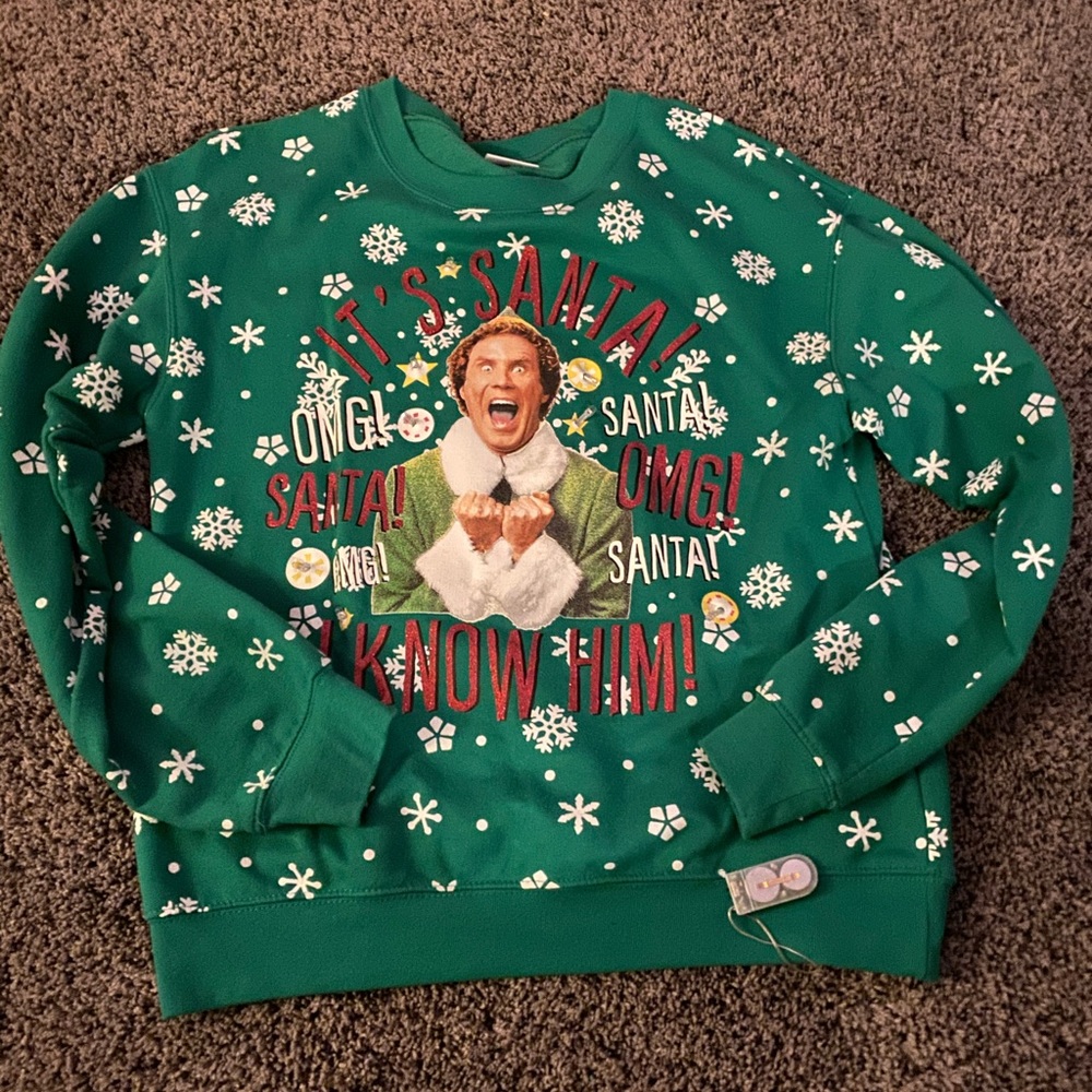 Buddy the elf light up sweatshirt
